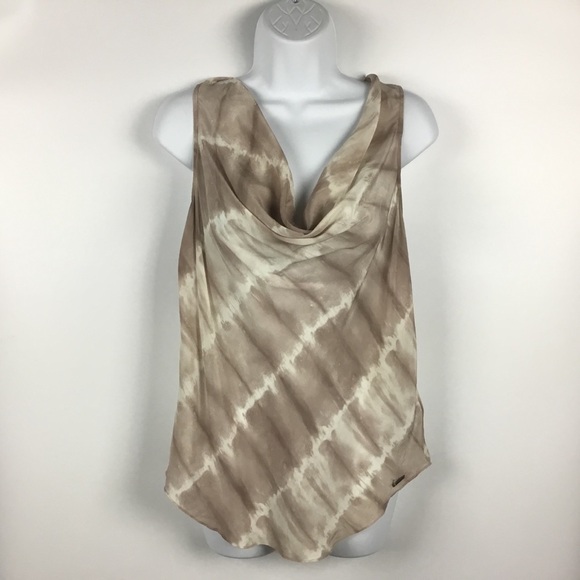 Guess Silk Cowl Neck Sleeveless Top - Picture 1 of 13